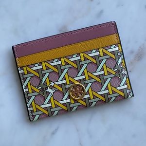 Tory Burch Robinson Leather Card Case